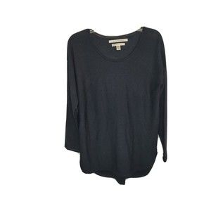 Max Studio Women's Tunic Sweater Size M  100% Extra Fine Merino Wool BLUE